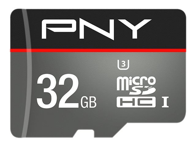 PNY Turbo 32GB MicroSDHC UHS-I U3/Class10 Memory Card with Adapter