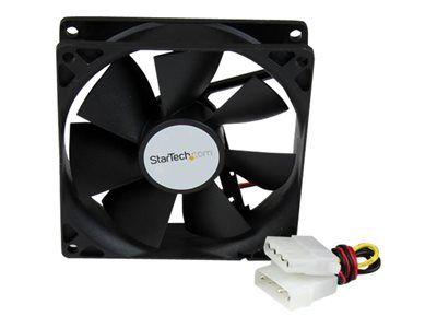 StarTech 2-Ball Bearing PC Fan - LP4 Connector - 92mm - 1x LP4 Female - 1x LP4 Male - Computer Cooling Kit