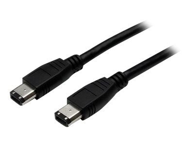 StarTech.com 3m FireWire IEEE-1394 Cable - 6-Pin to 6-Pin FireWire Cord - Black - IEEE 1394 Cable - 3m