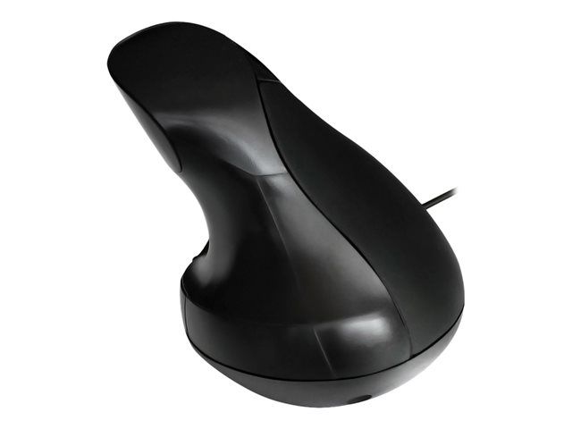 Eminent EW3156 - Vertical Mouse - Ergonomic - Optical - 5 Buttons - Wired - USB - Black