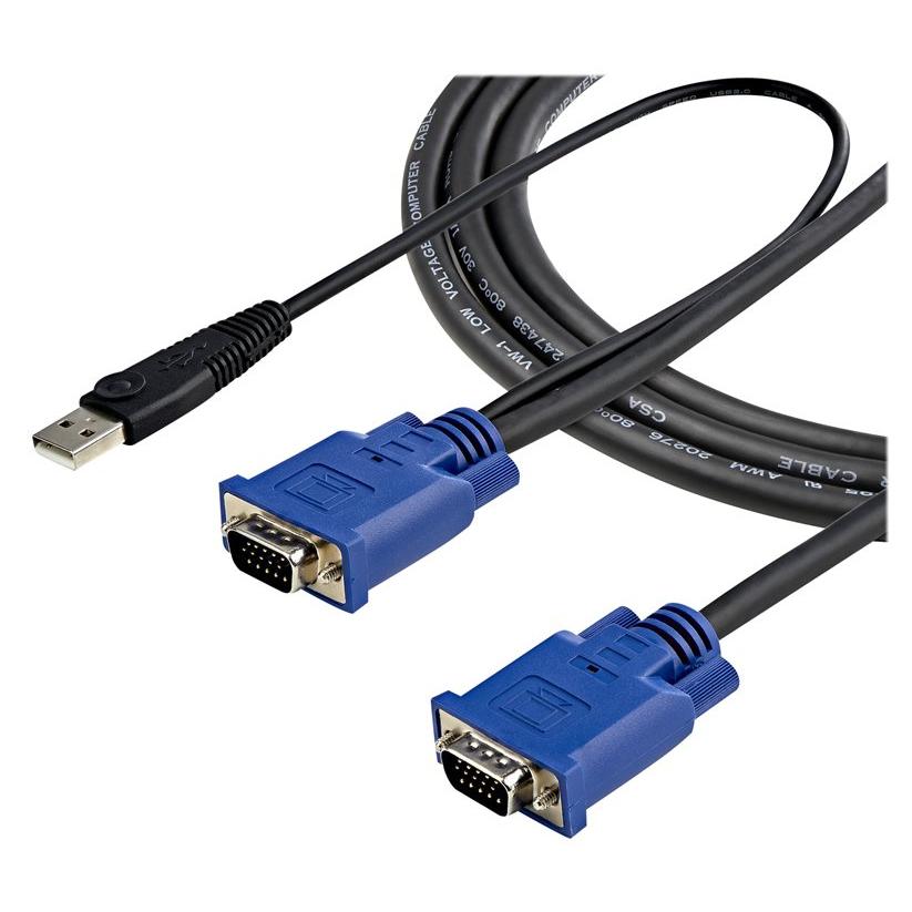 StarTech.com 4.5m 2-in-1 USB/VGA KVM Switch Cable - Black