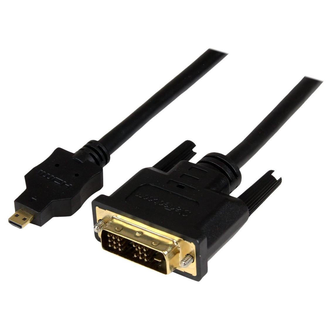 StarTech Micro HDMI to DVI-D Adapter Cable (2m, Male/Male)