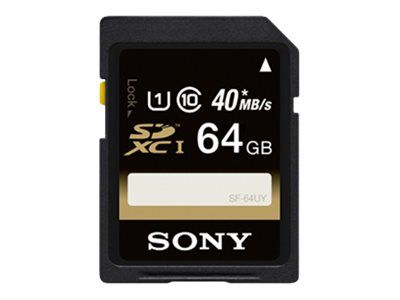 Tarjeta de memoria flash Sony SF64U - 64 GB - Clase UHS 1/Clase 10 - SDXC UHS-I