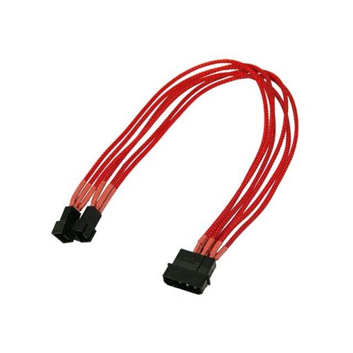 Adaptateur d'alimentation Nanoxia - 3 broches à 4 broches - Rouge