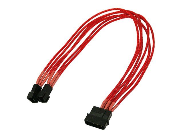 Nanoxia Power Adapter - 3-Pin to 4-Pin - Red