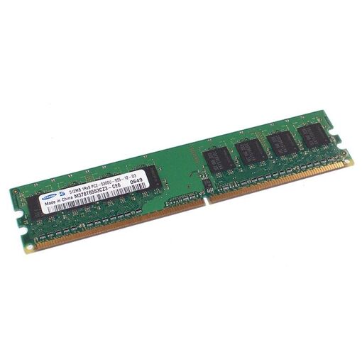 Module de mémoire RAM Samsung 512 Mo (M378T6553CZ3-CE6, PC2-5300U, 667 MHz, CL5)