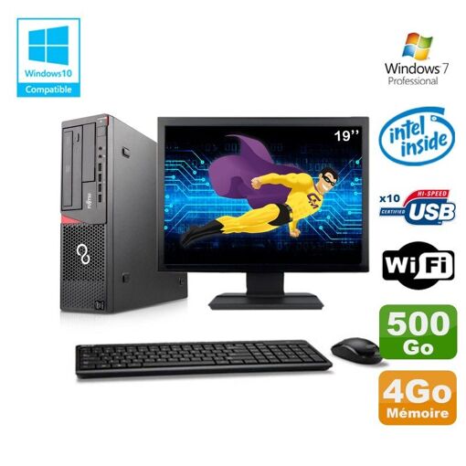 Portátil Fujitsu E720 con procesador Intel Pentium G3220, 4 GB de RAM, disco duro de 500 GB, grabadora de DVD, WiFi, Windows 7 Profesional
