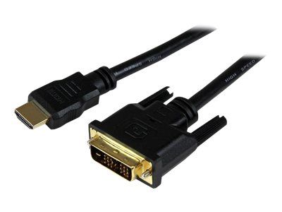 StarTech HDMI to DVI-D Cable 1.5m - M/M Black Gold Plated 1.5m Shielded