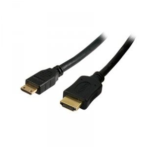 Câble HDMI avec Ethernet SybaUSA - 19 broches Mini HDMI Type C mâle à HDMI mâle - 1,8 m - Noir