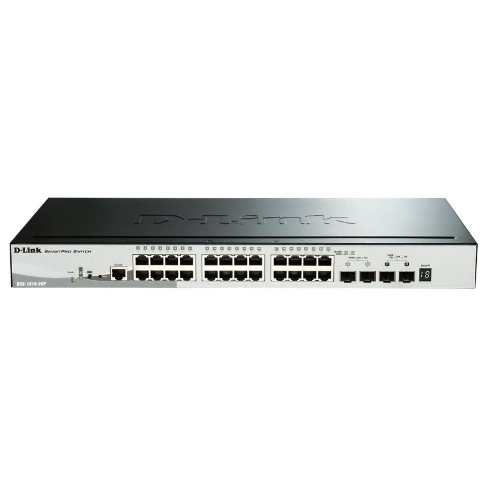 D-Link SmartPro 28-Port Gigabit PoE+ Switch (DGS-1510-28P)