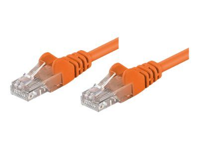 IC Intracom RJ-45 (M) to RJ-45 (M) Cable - 2m - UTP CAT 5e - Molded, Hookless - Orange