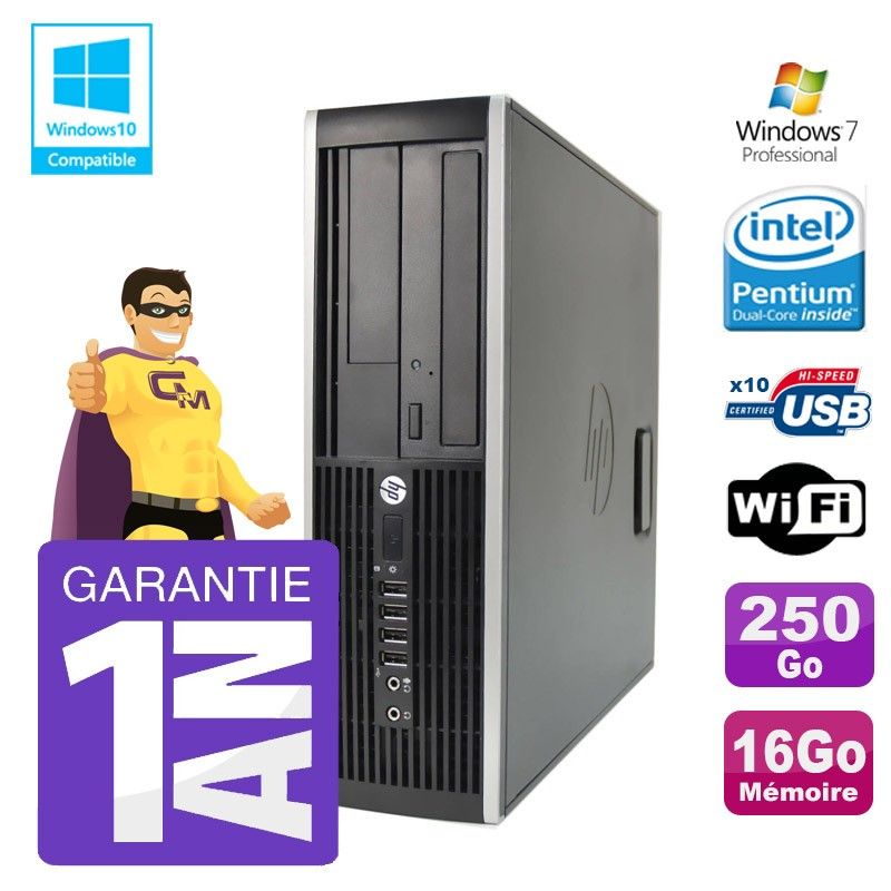 PC de escritorio HP 8200 SFF - Procesador Intel Core i5-3470, 16 GB de RAM, disco duro de 250 GB, grabadora de DVD, WiFi, Windows 7 Pro