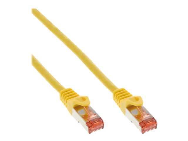 INTOS ELECTRONIC RJ-45 (M) to RJ-45 (M) Cable - 15m - SFTP, PiMF - CAT 6 - Halogen-free, Molded, Hook-less - Yellow