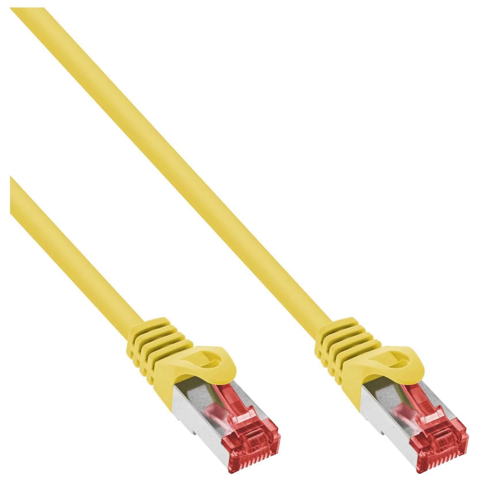 InLine - Cordon de raccordement - RJ-45 (M) pour RJ-45 (M) - SFTP, PiMF - CAT 6 - démarré, moulé - jaune