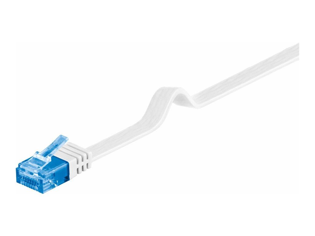 MicroConnect Network Cable - 10m UTP CAT6a - RJ-45 (M) to RJ-45 (M), Locked, Flat - White