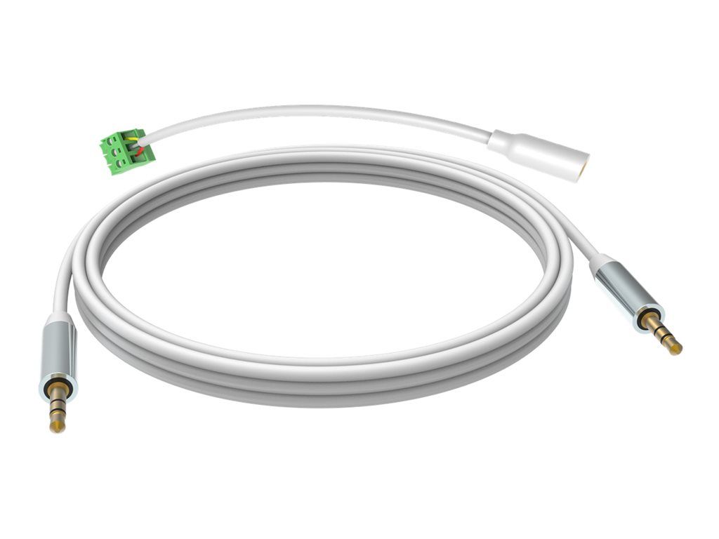 Vision Techconnect Audio Cable - 10m, Mini Male to Male, Double Shielded, White