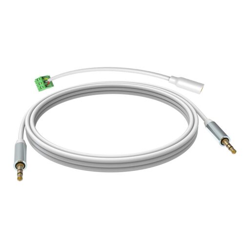Vision Techconnect Audio Cable - 10m, Mini Male to Male, Double Shielded, White