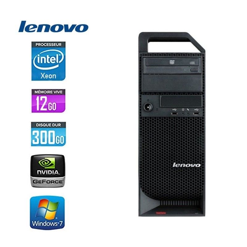 Lenovo ThinkStation S20 - Intel Xeon X3565 3.2GHz, 12GB RAM, 300GB HDD, NVIDIA Quadro 2000, Windows 7 Pro 64-bit