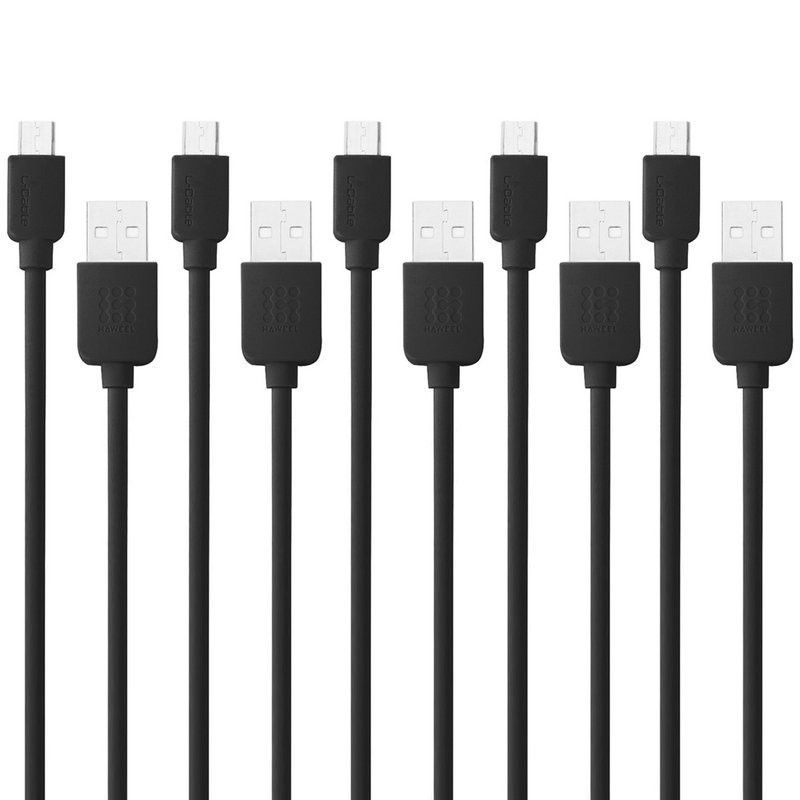 Wewoo 5-Pack 1m High-Speed Micro USB to USB Data Sync and Charge Cable for Samsung, Huawei, Xiaomi, LG, HTC and More