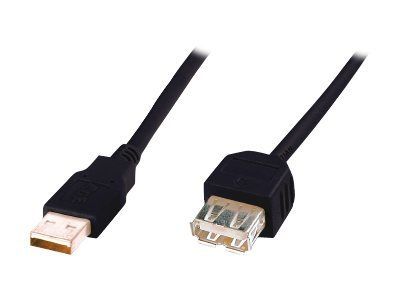 Cable de extensión USB Digitus - 1,8 m, Negro