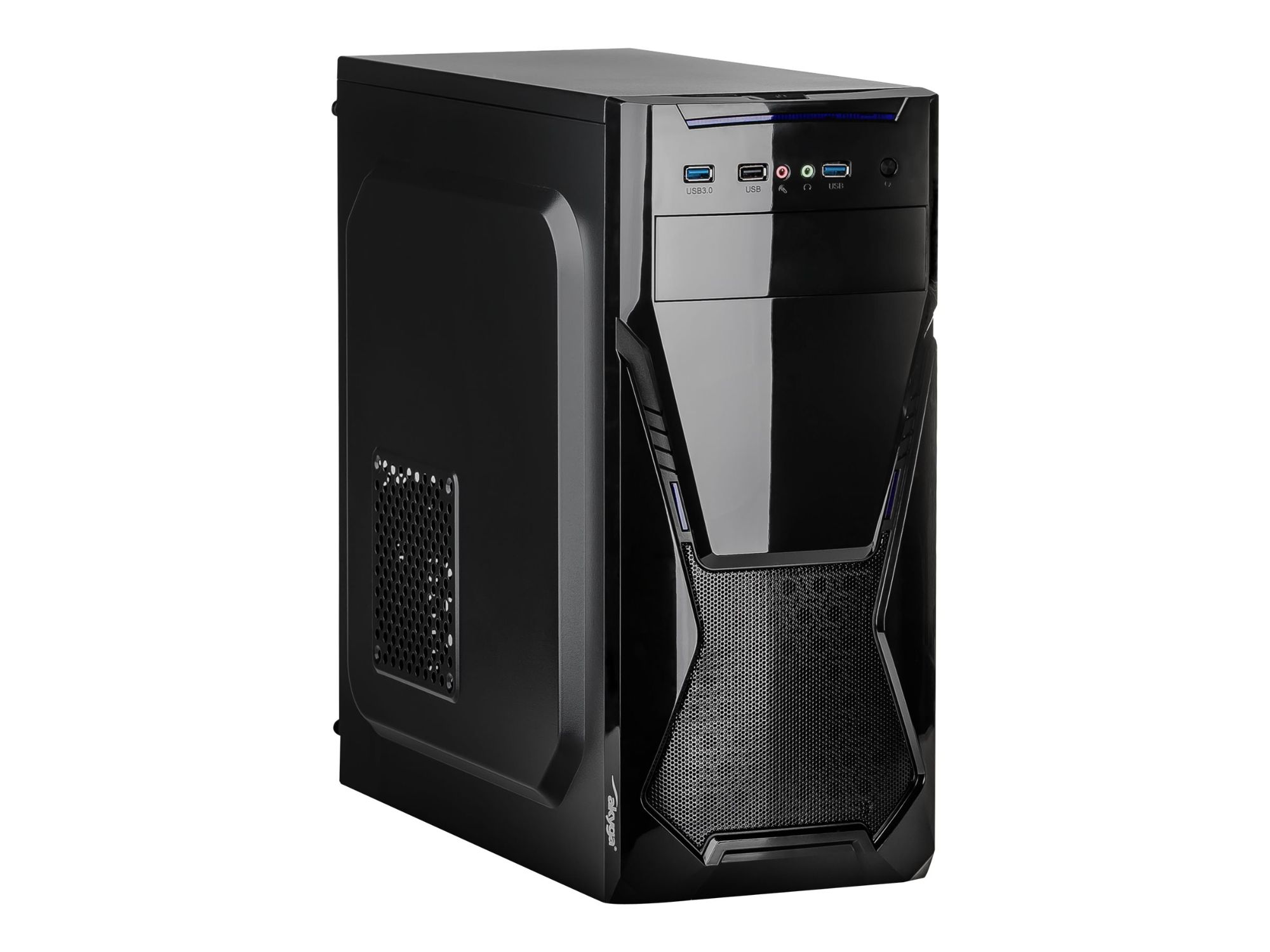 Akyga AK13BK ATX Case - Black - USB/Audio