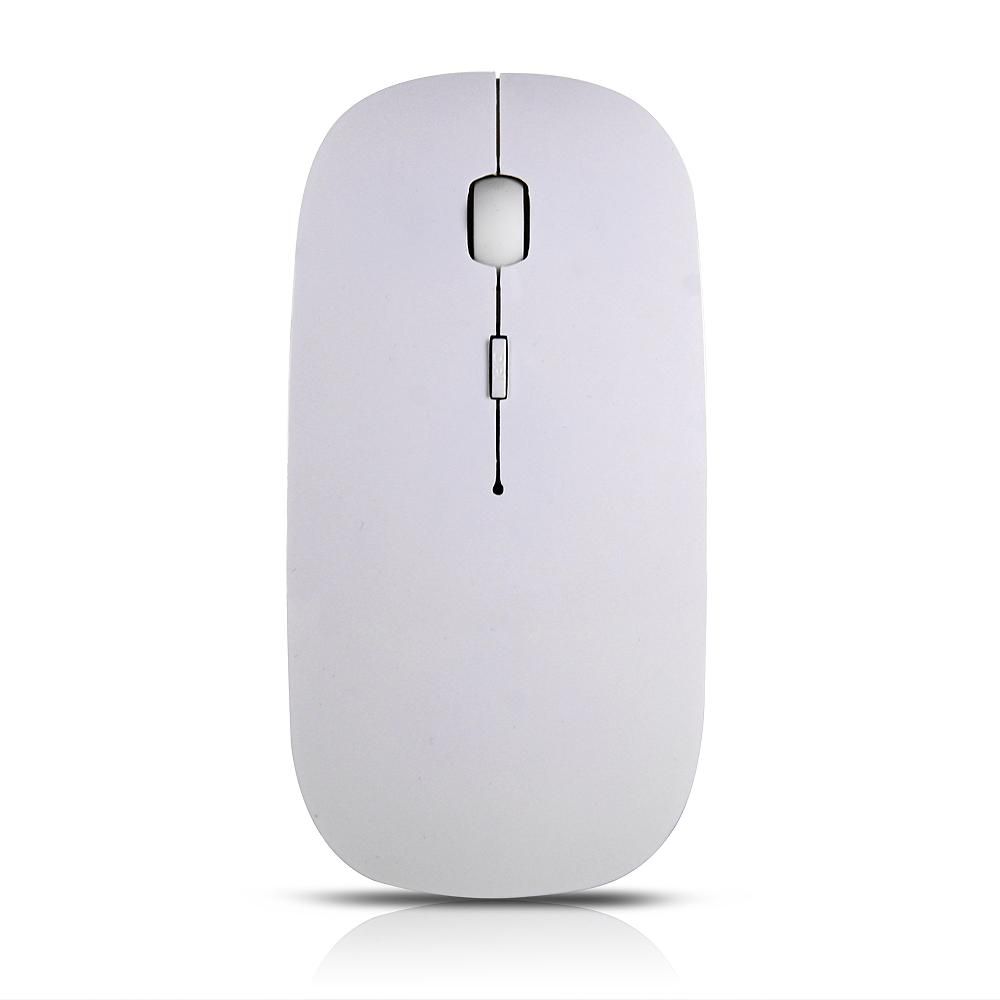Bluetooth Optical Mouse 2.4GHz Wireless Mouse for Laptop Mac PC - White