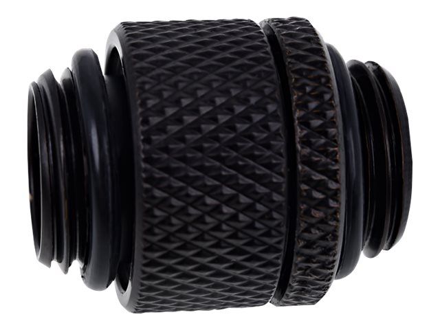 Alphacool Eiszapfen Double-Threaded Connector - Liquid Cooling Threaded Fitting - Deep Black