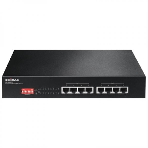 Edimax ES-1008P V2 - Desktop Switch - 8 x 10/100 (PoE+)
