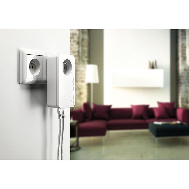 Devolo dLAN 550 duo+ - HomePlug AV (HPAV) Powerline Adapter Kit (Wall Mount, Pack of 2)