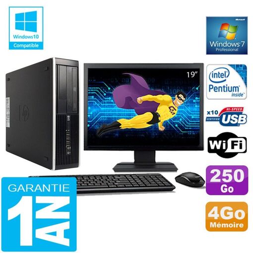 PC de escritorio HP Compaq 8300 SFF - Intel G850, 4 GB de RAM, 250 GB HDD, WiFi, Windows 7 Pro