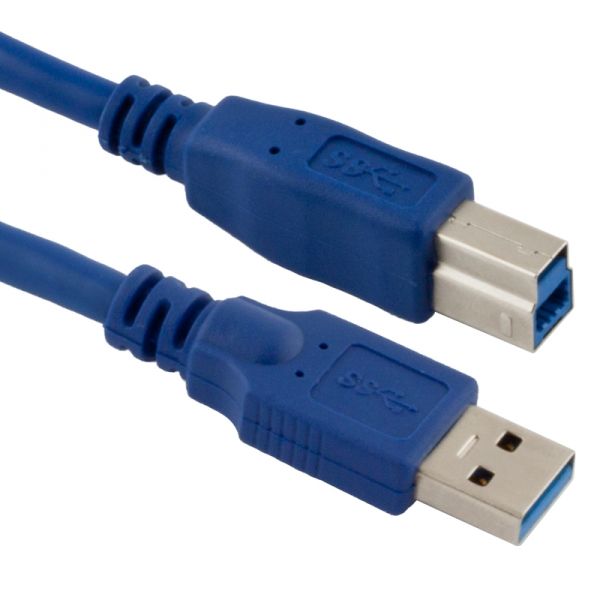 Cable USB 3.0 de 1,8 m StarTech.com - Cordon SuperSpeed USB 3.0 Tipo A macho a USB Tipo B macho - Azul