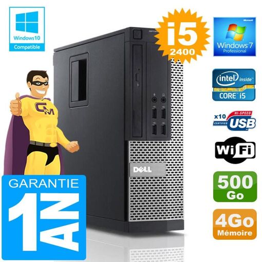 Computadora Dell 990 SFF - Procesador Intel Core i5, 4GB de RAM, 500GB HDD, WiFi, Windows 7 Pro
