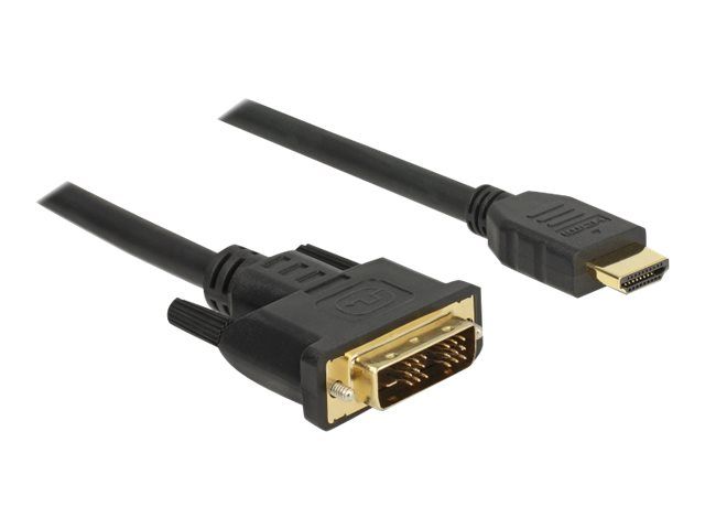Delock DVI-D to HDMI Adapter Cable - 2m - Black