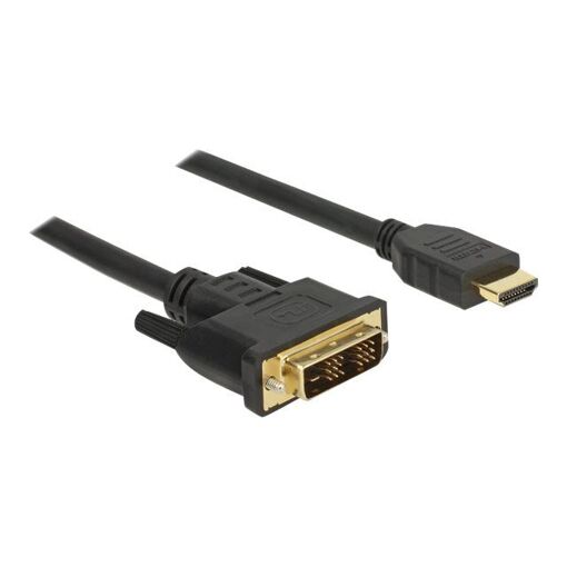 Delock DVI-D to HDMI Adapter Cable - 2m - Black