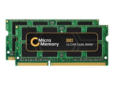 CoreParts DDR3L 16GB (2x8GB) SO-DIMM 204-Pin, 1600MHz/PC3L-12800, 1.35V, Unbuffered, Non-ECC