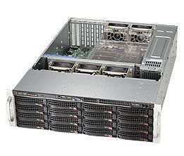 Super Micro Computer 3U Rack-Mountable Extended ATX Motherboard SC836 BE1C-R1K03B, SATA/SAS, Hot-Swap 1000W Power Supply, Black