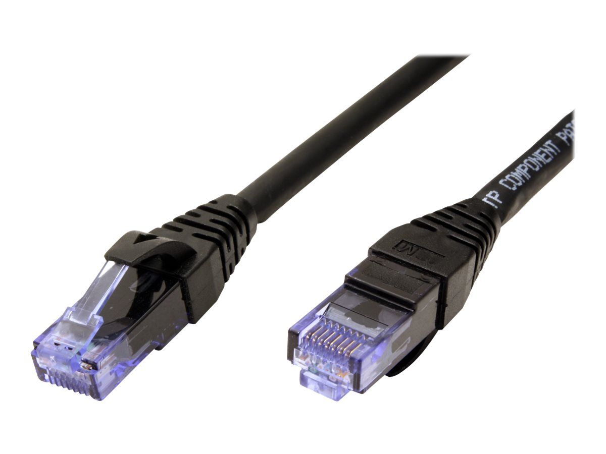 Secomp CAT 6a UTP RJ-45 Cord, 5m, Halogen-Free, Molded, Locked - Black