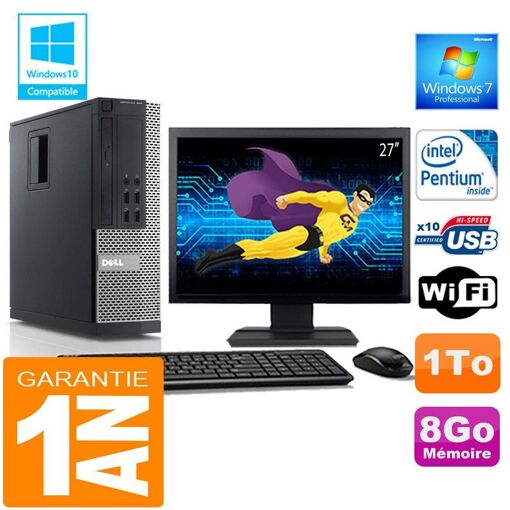 Computadora Dell 990 SFF - Procesador Intel G840, 8 GB de RAM, 1 TB HDD, WiFi, Windows 7 Pro