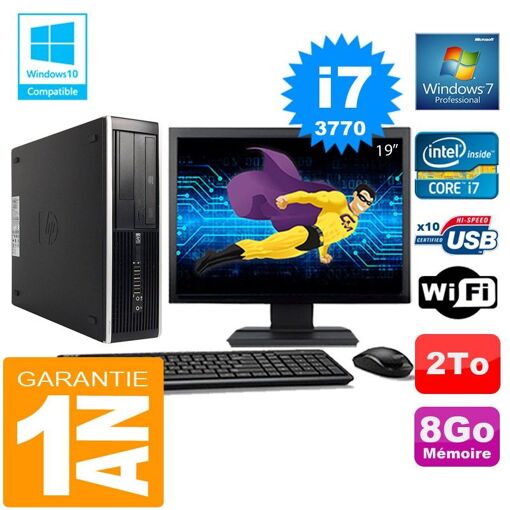 PC HP Compaq 8300 SFF - Core i7, 8GB de RAM, disco duro de 2TB, WiFi
