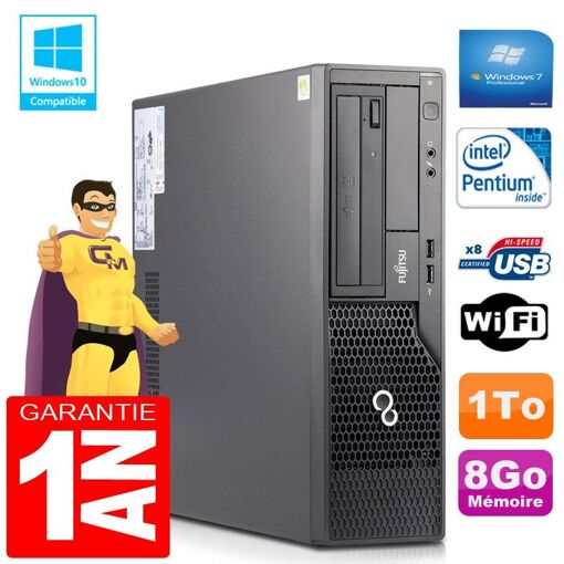 PC Fujitsu Esprimo E500 E85+ SFF - Intel G640, 8GB de RAM, disco duro de 1TB, WiFi, Windows 7 Pro