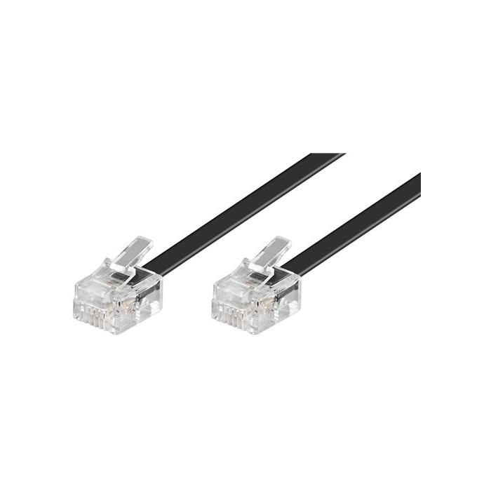 Wentronic Phone Cable - 6m, Black