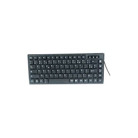Teclado USB compacto exertis Connect (AZERTY, Español, Negro)
