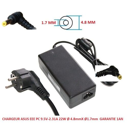 Adaptador de corriente compatible Asus 9,5 V - 2,31 A, 22 W