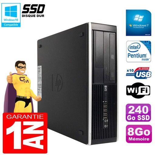 PC de escritorio HP Compaq Pro 6300 SFF - 8 GB de RAM, 240 GB SSD, Intel Pentium G630, Windows 7 Pro