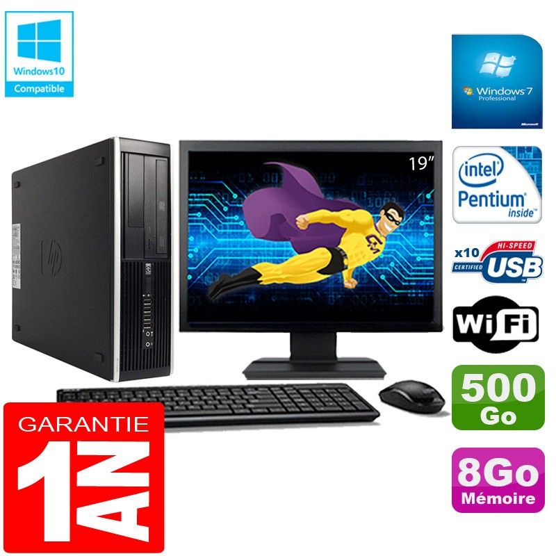 HP Compaq Pro 6300 SFF Desktop PC - 8GB RAM, 500GB HDD, Intel Pentium G630, DVD Burner, WiFi, Windows 7 Pro