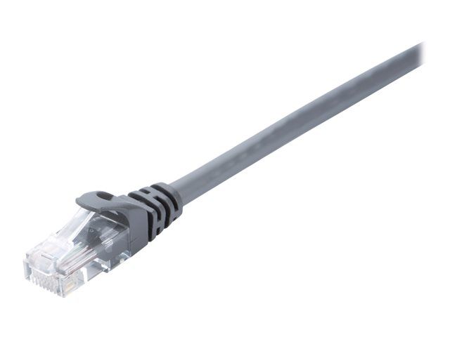 V7 RJ-45 to RJ-45 Cable - 1m - UTP Cat 6 - Molded, Hookless - Grey