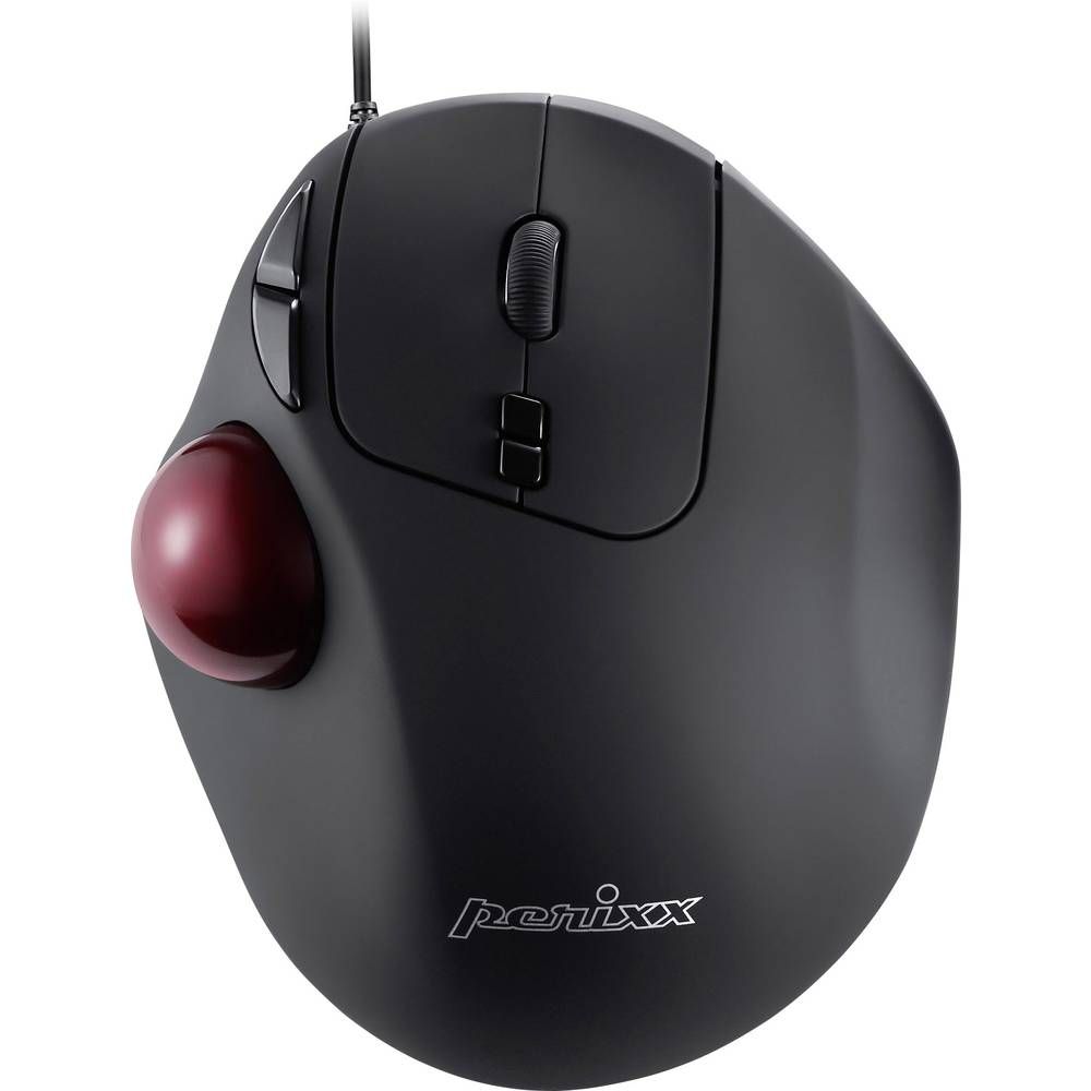 Perixx PERIMICE-517D Ergonomic USB Trackball Mouse, Black