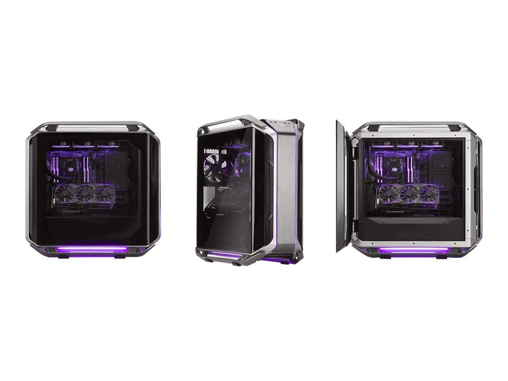 Cooler Master Cosmos C700M - ATX Extended Tower Case with Tempered Glass Side Panel, No Power Supply, Grey/Black/Silver, USB/Audio