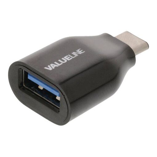 Adaptador Nedis USB-C - Tipo A Femenino a Tipo C Masculino - USB 3.0 - Negro