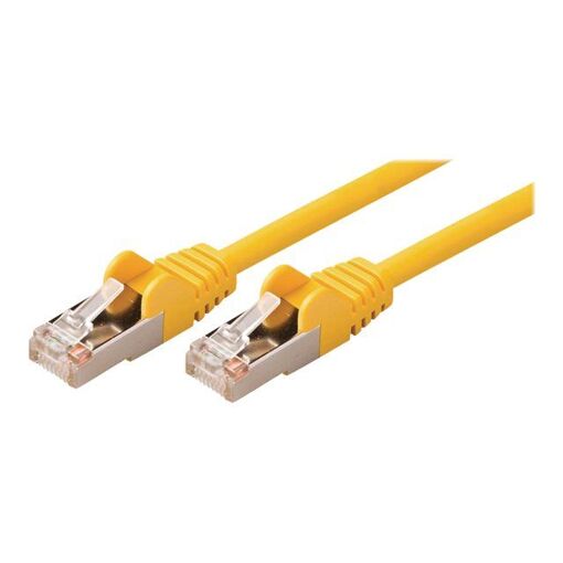 Cable de red Nedis - 20 m, RJ-45 (M) a RJ-45 (M), SF/UTP, CAT 5e, moldeado redondo, amarillo